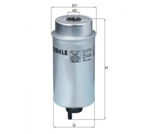 Фільтр палива KC 116 MAHLE