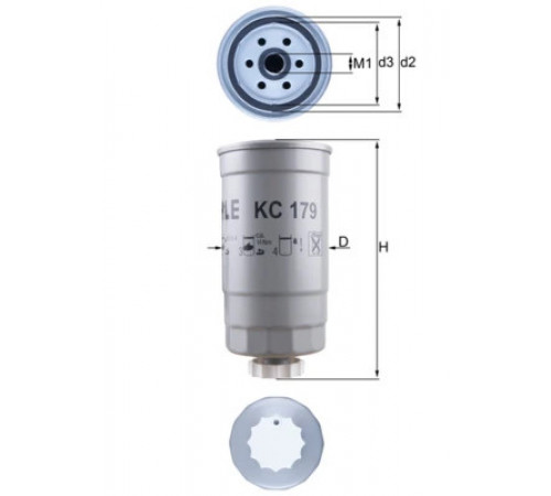 Фільтр палива KC 179 MAHLE