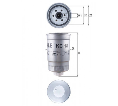 Фільтр палива KC 18 MAHLE