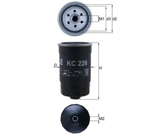 Фільтр палива KC 226 MAHLE