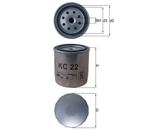 Фільтр палива KC 22 MAHLE
