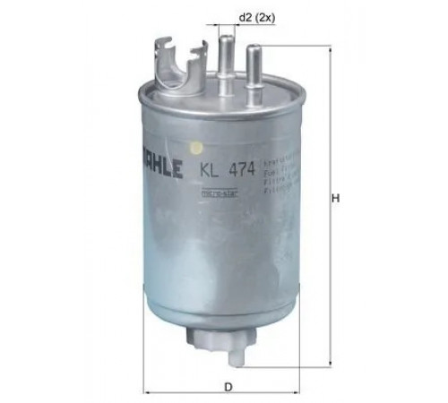 Фільтр палива KL 474 MAHLE