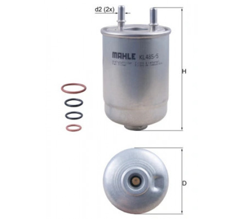Фільтр палива KL 485/5D MAHLE