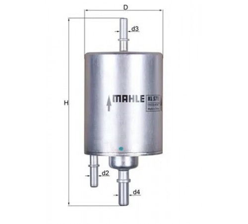 Фільтр палива KL 571 MAHLE