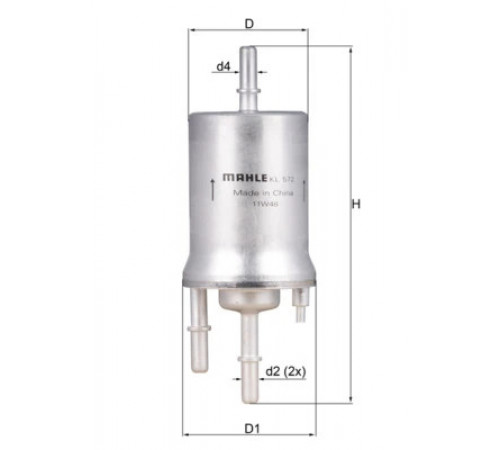 Фільтр палива KL 572 MAHLE