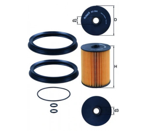 Фільтр палива KX 504D MAHLE