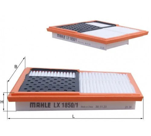 Повітряний фільтр LX 1850/1 MAHLE