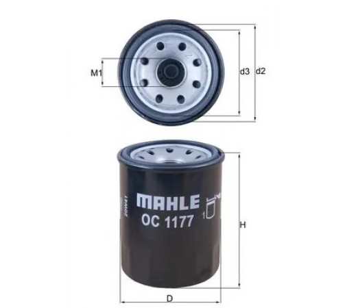 Оливний фільтр OC 1177 MAHLE
