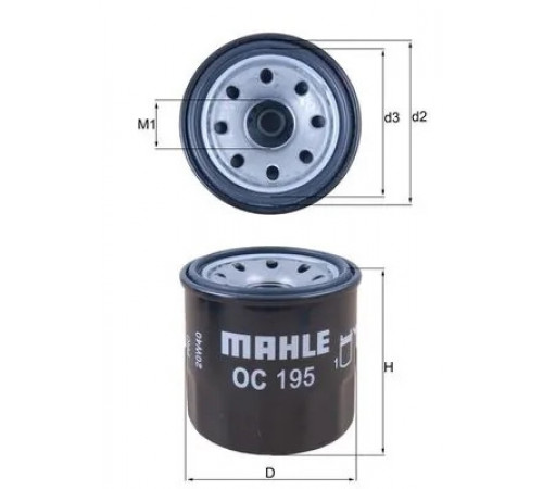 Оливний фільтр OC 195 MAHLE
