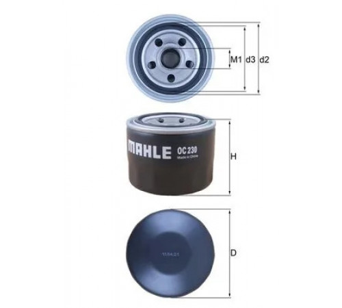 Оливний фільтр OC 230 MAHLE