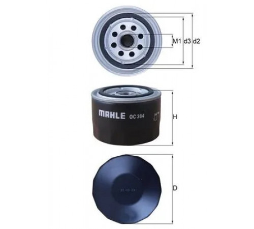 Оливний фільтр OC 384 MAHLE