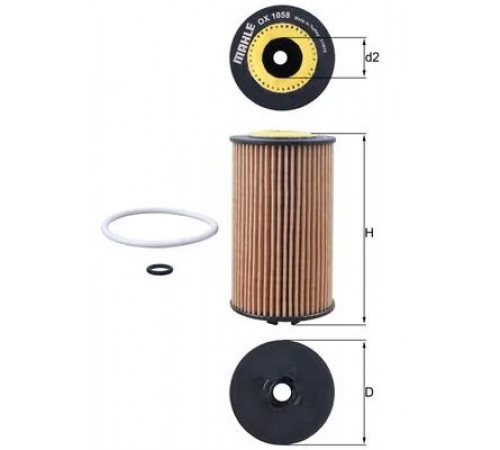 Оливний фільтр OX 1058D MAHLE