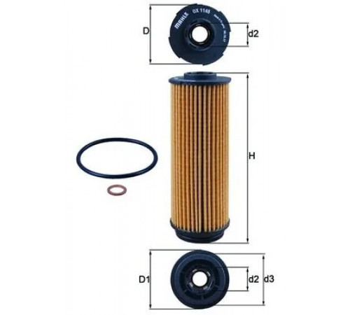 Оливний фільтр OX 1146D MAHLE