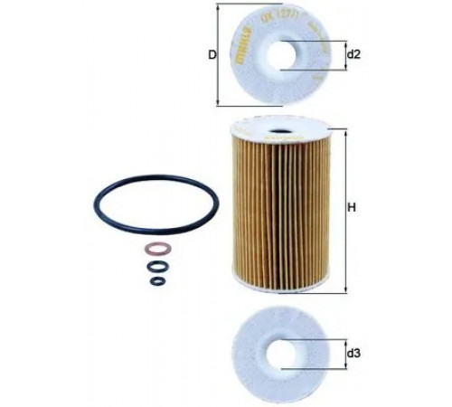 Оливний фільтр OX 127/1D MAHLE