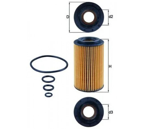 Оливний фільтр OX 153/7D MAHLE