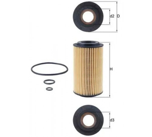 Оливний фільтр OX 153D3 MAHLE