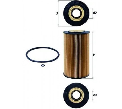 Оливний фільтр OX 169D MAHLE