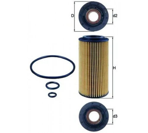 Оливний фільтр OX 179D MAHLE