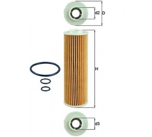 Оливний фільтр OX 183/5D MAHLE
