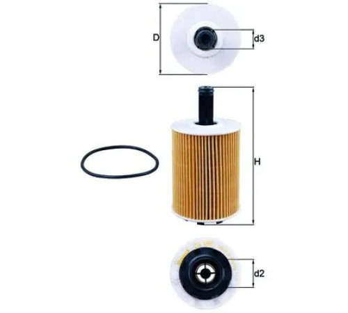 Оливний фільтр OX 188D MAHLE