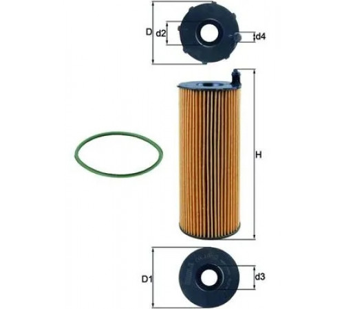Оливний фільтр OX 196/3D MAHLE