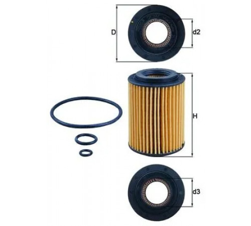 Оливний фільтр OX 347D MAHLE