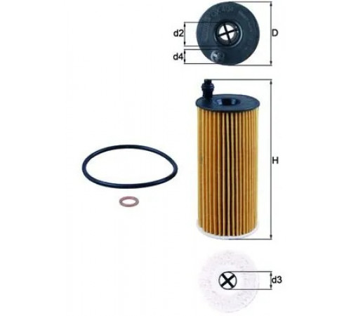 Оливний фільтр OX 404D MAHLE