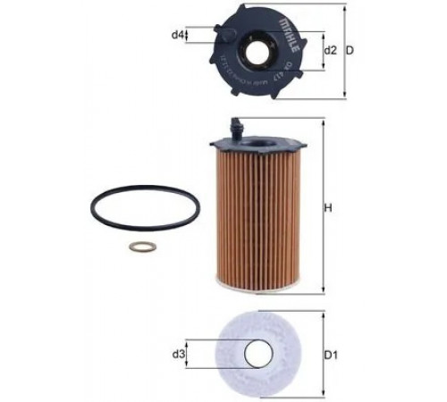 Оливний фільтр OX 417D MAHLE