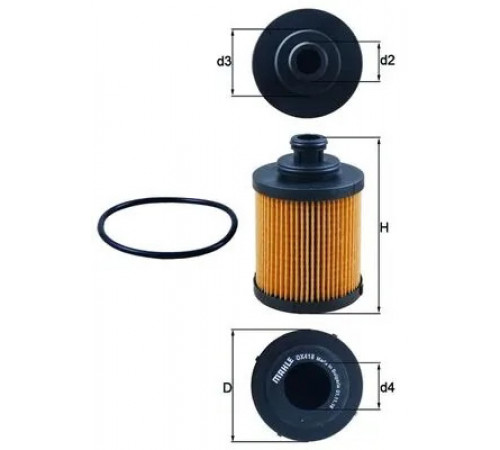 Оливний фільтр OX 418D MAHLE
