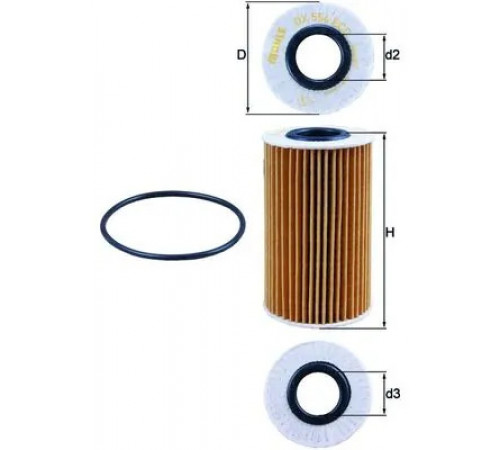 Оливний фільтр OX 554D1 MAHLE