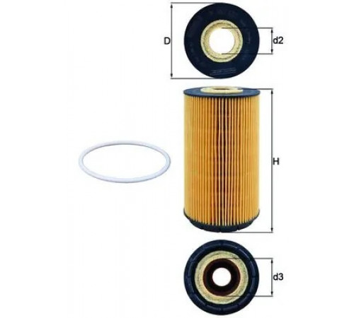 Оливний фільтр OX 557D MAHLE