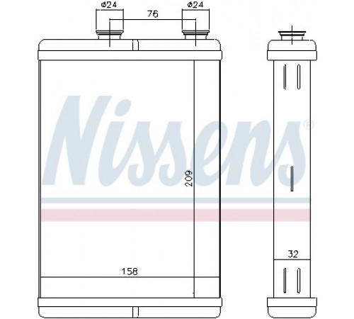 Теплообмінник, система опалення салону 71451 NISSENS