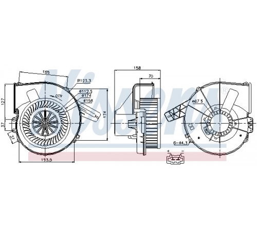 Компресор салону 87028 NISSENS