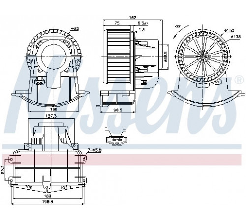 Компресор салону 87033 NISSENS