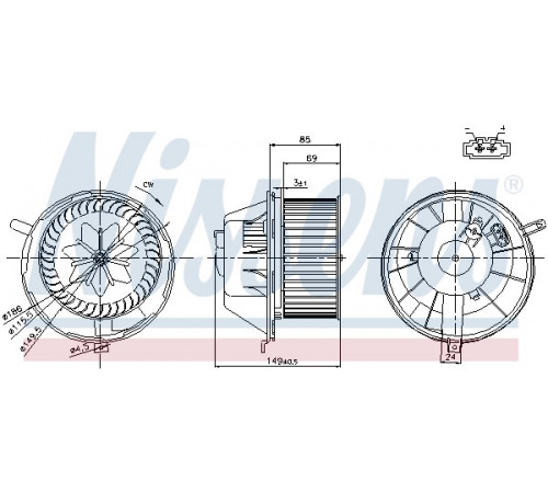 Компресор салону 87034 NISSENS