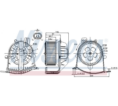 Компресор салону 87038 NISSENS