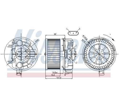 Компресор салону 87043 NISSENS