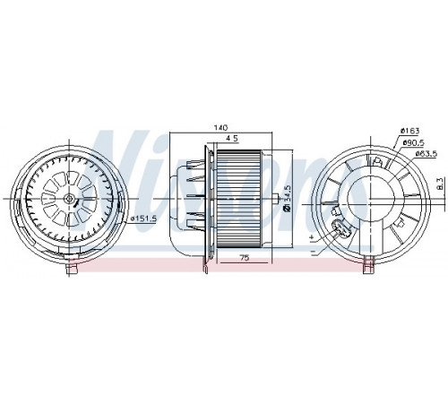 Компресор салону 87077 NISSENS