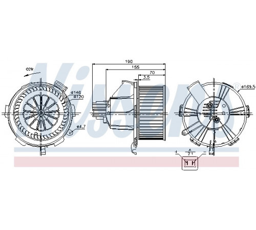Компресор салону 87085 NISSENS