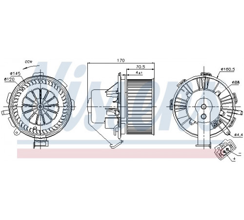Компресор салону 87105 NISSENS