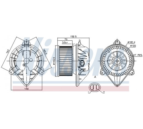 Компресор салону 87173 NISSENS