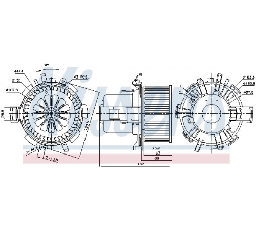Компресор салону 87180 NISSENS