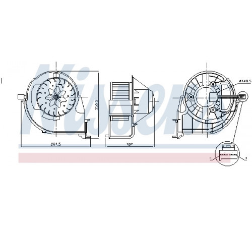 Компресор салону 87802 NISSENS