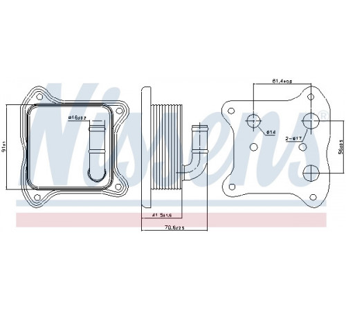 Охолоджувач оливи, моторна олива 90680 NISSENS