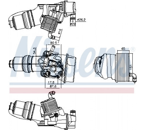 Охолоджувач оливи, моторна олива 91309 NISSENS