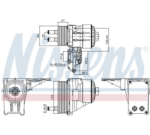 Охолоджувач оливи, моторна олива 91328 NISSENS