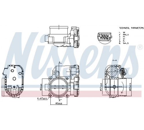 Корпус дросельного вузла 955007 NISSENS
