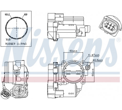 Корпус дросельного вузла 955032 NISSENS
