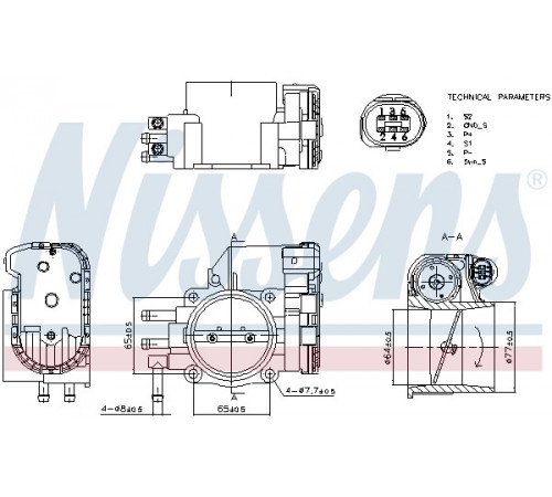 Корпус дросельного вузла 955036 NISSENS
