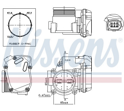 Корпус дросельного вузла 955041 NISSENS
